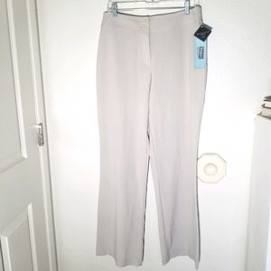 Haggar NWT Womens Dress Pants Trousers Stretch Bootcut Size 12 Off-White
